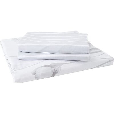 Catherine Lansfield Meadowsweet Floral 200 x 200 cm Duvet Cover and 2 80 x 80 cm poszewka na poduszkę biały/szary Catherine Lansfield Meadowsweet Floral 200 x 200 cm Duvet Cover and 2 80 x 80 cm poszewka na poduszkę biały/szary