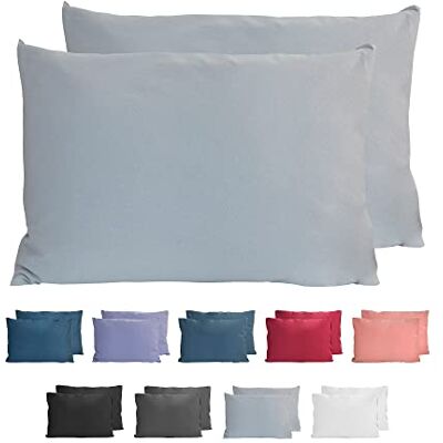 Komfortec 100% bawełna, zestaw 2 poszewek na poduszki, 40 x 60 cm, super miękkie, dżersej 150 g/m², szare Komfortec 100% bawełna, zestaw 2 poszewek na poduszki, 40 x 60 cm, super miękkie, dżersej 150 g/m², szare