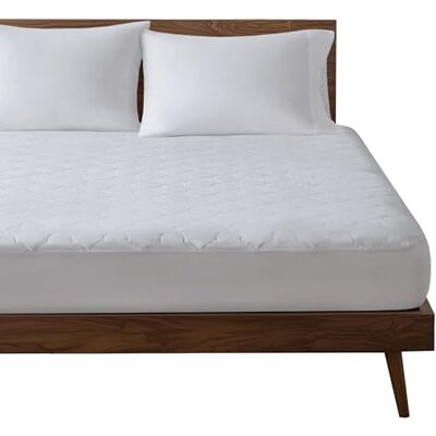 SLEEP PHILOSOPHY Bawełniana nakładka ochronna na materac, naturalna oddychająca nakładka na materac, pasuje do 40,6 cm, można prać w pralce, biała, Queen SLEEP PHILOSOPHY Bawełniana nakładka ochronna na materac, naturalna oddychająca nakładka na materac, pasuje do 40,6 cm, można prać w pralce, biała, Queen