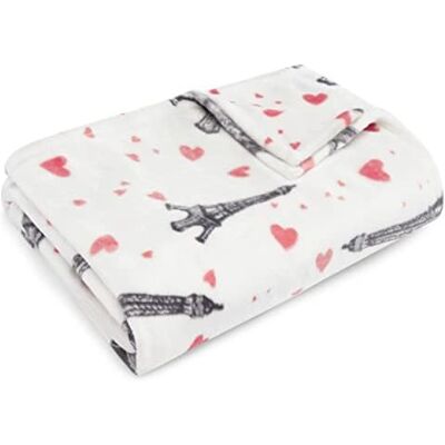 Betsey Johnson Home Kolekcja pluszowa, narzuta, ultramiękki i przytulny polar, lekki i luksusowo ciepły, idealny na łóżko lub kanapę, różowy, 50 x 70 Betsey Johnson Home Kolekcja pluszowa, narzuta, ultramiękki i przytulny polar, lekki i luksusowo ciepły, idealny na łóżko lub kanapę, różowy, 50 x 70