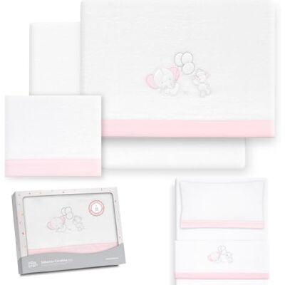 Interbaby Zestaw pościeli do mini łóżeczka 50 x 80 cm, niemowlęce zimowe prześcieradła z koralowca wzór słonia balonowego serca zawiera prześcieradło z gumką, prześcieradło wierzchnie + Interbaby Zestaw pościeli do mini łóżeczka 50 x 80 cm, niemowlęce zimowe prześcieradła z koralowca wzór słonia balonowego serca zawiera prześcieradło z gumką, prześcieradło wierzchnie +