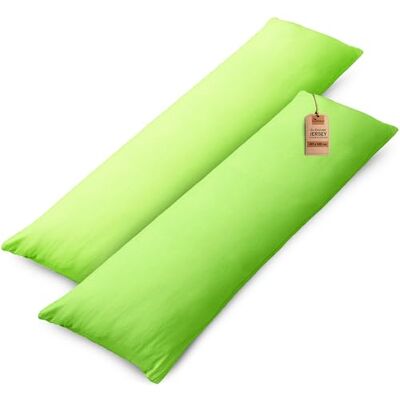 NatureMark Zestaw 2 poszewek na poduszki z dżerseju z certyfikatem öko-Tex, bawełna, jabłkowa zieleń, 40 x 145 cm (Seitenschläfer/Stillkissenbezug) NatureMark Zestaw 2 poszewek na poduszki z dżerseju z certyfikatem öko-Tex, bawełna, jabłkowa zieleń, 40 x 145 cm (Seitenschläfer/Stillkissenbezug)