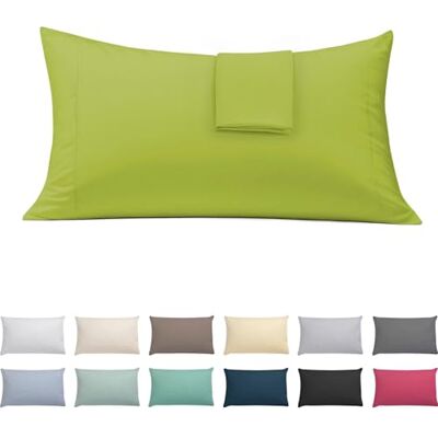 ECOMMERC3 Zestaw 2 poszewek na poduszki 45 x 85 wyjątkowo miękki i wygodny poszewka na poduszkę w kolorze pistacjowym wyprodukowana w Hiszpanii, oddychająca, łatwa do prania ECOMMERC3 Zestaw 2 poszewek na poduszki 45 x 85 wyjątkowo miękki i wygodny poszewka na poduszkę w kolorze pistacjowym wyprodukowana w Hiszpanii, oddychająca, łatwa do prania