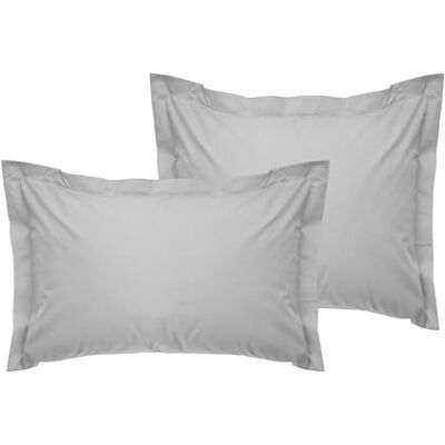 Nuit Des Rêves Luksusowa satynowa poszewka na poduszkę Oxford (2 sztuki), jasnoszara, 80 x 80 cm 100% satyna bawełniana, 125 gr/m², miękka i elegancka, zapewniająca spokojny sen Nuit Des Rêves Luksusowa satynowa poszewka na poduszkę Oxford (2 sztuki), jasnoszara, 80 x 80 cm 100% satyna bawełniana, 125 gr/m², miękka i elegancka, zapewniająca spokojny sen