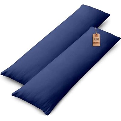 NatureMark Zestaw 2 poszewek na poduszkę z dżerseju, poszewka na poduszkę, poduszka do spania na boku, wiele rozmiarów i kolorów, Öko-Tex (40 x 145 cm (poszewka na poduszkę do spania na boku), NatureMark Zestaw 2 poszewek na poduszkę z dżerseju, poszewka na poduszkę, poduszka do spania na boku, wiele rozmiarów i kolorów, Öko-Tex (40 x 145 cm (poszewka na poduszkę do spania na boku),