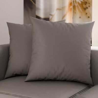 PETTI Artigiani Italiani Para poszewek na poduszki 50 x 50 cm z mikrofibry, poduszka do sypialni, sofa, zestaw 2 poszewek na poduszki, jednolity kolor szary, 100% wyprodukowano we Włoszech PETTI Artigiani Italiani Para poszewek na poduszki 50 x 50 cm z mikrofibry, poduszka do sypialni, sofa, zestaw 2 poszewek na poduszki, jednolity kolor szary, 100% wyprodukowano we Włoszech