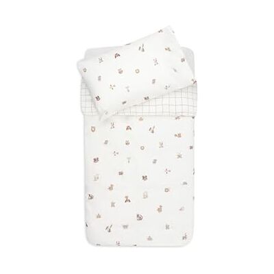 Jollein Pościel dziecięca – Animal Friends – 100 x 140 cm – 100% bawełna – certyfikat Öko-Tex – pościel dziecięca z poszewką na poduszkę – komplet pościeli Jollein Pościel dziecięca – Animal Friends – 100 x 140 cm – 100% bawełna – certyfikat Öko-Tex – pościel dziecięca z poszewką na poduszkę – komplet pościeli