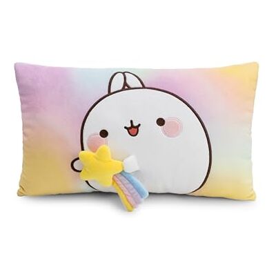 NICI 62223 Pluszowa poduszka, Molang, puszysta poduszka do przytulania dla dzieci i dorosłych, idealna do domu, przedszkola lub na podróż, 43 x 25 cm, biała NICI 62223 Pluszowa poduszka, Molang, puszysta poduszka do przytulania dla dzieci i dorosłych, idealna do domu, przedszkola lub na podróż, 43 x 25 cm, biała
