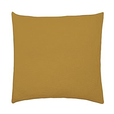 ESSIX Poszewka na poduszkę z podwójnej gazy pranej bawełny, delikatność, Camel, 65x65cm, ESSIX Poszewka na poduszkę z podwójnej gazy pranej bawełny, delikatność, Camel, 65x65cm,