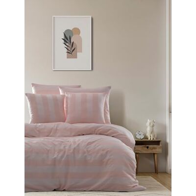 Nuit Des Rêves Zestaw podwójnych poszewek na kołdrę (200 x 200 cm), kolor pudrowy, 70% bawełna/30% poliester, 2 poszewki na poduszki (80 x 80 cm), nadaje się do prania w pralce, eleganckie wzornictwo Nuit Des Rêves Zestaw podwójnych poszewek na kołdrę (200 x 200 cm), kolor pudrowy, 70% bawełna/30% poliester, 2 poszewki na poduszki (80 x 80 cm), nadaje się do prania w pralce, eleganckie wzornictwo