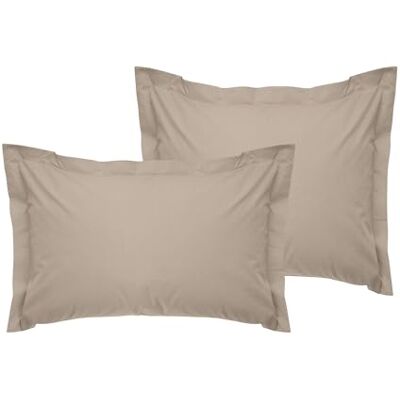Nuit Des Rêves Luksusowa satynowa poszewka na poduszkę Oxford (2 sztuki), 80 x 80 cm, 100% satyna bawełniana, 125 g/m², elegancki beżowy kolor, idealna dla komfortu i stylu Nuit Des Rêves Luksusowa satynowa poszewka na poduszkę Oxford (2 sztuki), 80 x 80 cm, 100% satyna bawełniana, 125 g/m², elegancki beżowy kolor, idealna dla komfortu i stylu
