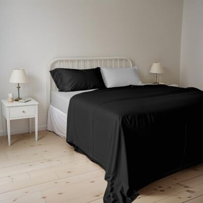 Italian Bed Linen Komplet pościeli na łóżko dwuosobowe w kolorze naturalnym, 100% bawełna, wyprodukowano we Włoszech, prześcieradło wierzchnie z gumką, prześcieradło wierzchnie 240 x 300 cm i poszewki na poduszki z Italian Bed Linen Komplet pościeli na łóżko dwuosobowe w kolorze naturalnym, 100% bawełna, wyprodukowano we Włoszech, prześcieradło wierzchnie z gumką, prześcieradło wierzchnie 240 x 300 cm i poszewki na poduszki z