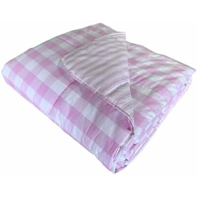 Catherine Lansfield Check and Stripe Narzuta 240x220 Różowy Catherine Lansfield Check and Stripe Narzuta 240x220 Różowy