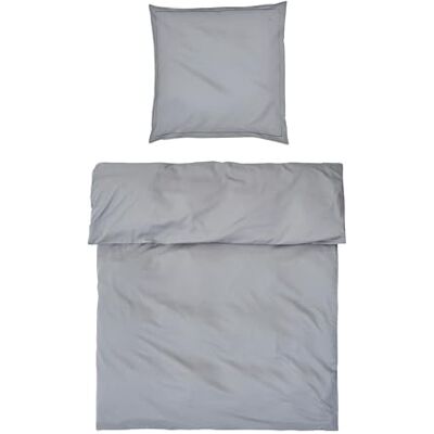 Möve Luksusowy zestaw pościeli 155 x 220 cm + 80 x 80 cm ze 100% bawełny, szary Möve Luksusowy zestaw pościeli 155 x 220 cm + 80 x 80 cm ze 100% bawełny, szary
