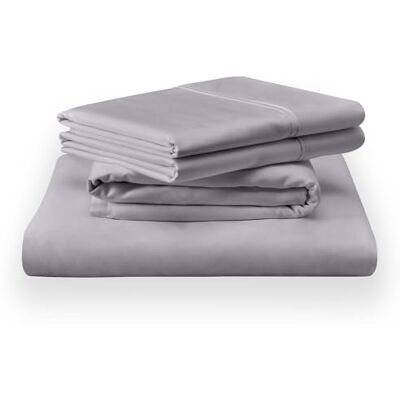 TEMPUR-PEDIC TEMPUR Klasyczny zestaw pościeli bawełnianej Sleepy Silver Mist Cal King TEMPUR-PEDIC TEMPUR Klasyczny zestaw pościeli bawełnianej Sleepy Silver Mist Cal King