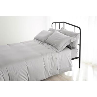 Catherine Lansfield Fantasy Sateen Ice Grey komplet pościeli łóżko 150-240x280 + 2 poduszki 50x85 Catherine Lansfield Fantasy Sateen Ice Grey komplet pościeli łóżko 150-240x280 + 2 poduszki 50x85
