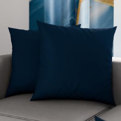 PETTI Artigiani Italiani Para poszewek na poduszki 50 x 50 cm z mikrofibry, poduszka do sypialni, sofa, zestaw 2 poszewek na poduszki, jednolity kolor niebieski, 100% wyprodukowano we Włoszech PETTI Artigiani Italiani Para poszewek na poduszki 50 x 50 cm z mikrofibry, poduszka do sypialni, sofa, zestaw 2 poszewek na poduszki, jednolity kolor niebieski, 100% wyprodukowano we Włoszech