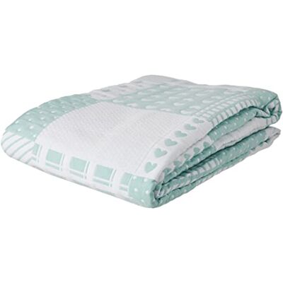 VIALMAN Narzuta Sofia 21, bawełna poliester, zielona, Cama 105: 200 x 270 cm VIALMAN Narzuta Sofia 21, bawełna poliester, zielona, Cama 105: 200 x 270 cm