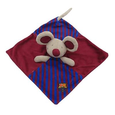CYPBRANDS CyP Brands FC Barcelona Doudou dla dzieci, miękki koc, pluszak, mysz, Barcelona, oficjalny produkt CYPBRANDS CyP Brands FC Barcelona Doudou dla dzieci, miękki koc, pluszak, mysz, Barcelona, oficjalny produkt