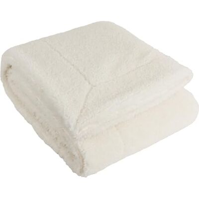 Olann Shearling Fleece 130cm x 180cm Koc Ecru - Koc Olann Shearling Fleece 130cm x 180cm Koc Ecru - Koc