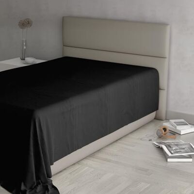 Italian Bed Linen MAX COLOR prześcieradło wierzchnie, 100% bawełna, jednolity kolor, czarny, pojedyncze 150 x 300 cm Italian Bed Linen MAX COLOR prześcieradło wierzchnie, 100% bawełna, jednolity kolor, czarny, pojedyncze 150 x 300 cm