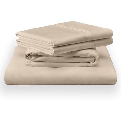 TEMPUR-PEDIC TEMPUR Klasyczny zestaw pościeli bawełnianej Sandstone Split King TEMPUR-PEDIC TEMPUR Klasyczny zestaw pościeli bawełnianej Sandstone Split King