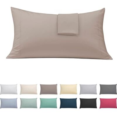 ECOMMERC3 Zestaw 2 poszewek na poduszki 50 x 75 Bardzo miękka i wygodna Poszewka na poduszkę w kolorze ziemi wyprodukowana w 100% w Hiszpanii, oddychająca, łatwa do prania ECOMMERC3 Zestaw 2 poszewek na poduszki 50 x 75 Bardzo miękka i wygodna Poszewka na poduszkę w kolorze ziemi wyprodukowana w 100% w Hiszpanii, oddychająca, łatwa do prania