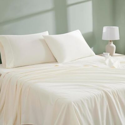 Linen Closet Zestaw pościeli z bawełny organicznej Fresh Ivory Queen 4-częściowy zestaw Linen Closet Zestaw pościeli z bawełny organicznej Fresh Ivory Queen 4-częściowy zestaw