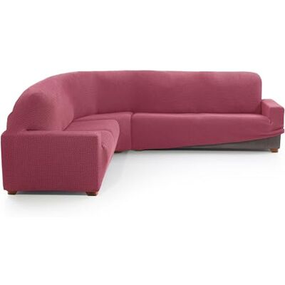 MAXIFUNDAS FUNDAS DE SOFA & CHAISE LONGUE . Narzuta na sofę Rinconera Relive Color Clear Fuksja Super elastyczny pokrowiec ochronny na sofę narożną. MAXIFUNDAS FUNDAS DE SOFA & CHAISE LONGUE . Narzuta na sofę Rinconera Relive Color Clear Fuksja Super elastyczny pokrowiec ochronny na sofę narożną.