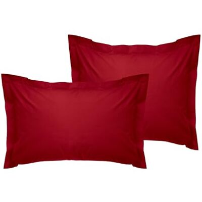 Nuit Des Rêves Zestaw poszewek na poduszki Oxford (2 sztuki), Claret Red, 80 x 80 + 5 cm 100% Cotton Ranforce, 145 wątków Zamknięcie kopertowe, można prać w pralce w 30°C Nuit Des Rêves Zestaw poszewek na poduszki Oxford (2 sztuki), Claret Red, 80 x 80 + 5 cm 100% Cotton Ranforce, 145 wątków Zamknięcie kopertowe, można prać w pralce w 30°C