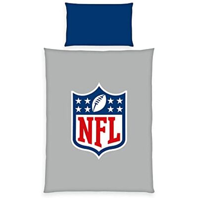 Herding Klaus GmbH NFL pościel, poszewka na poduszkę ok. 65 x 100 cm, poszewka na kołdrę ok. 160 x 210 cm, z płynnie działającym zamkiem błyskawicznym, 100% bawełna Herding Klaus GmbH NFL pościel, poszewka na poduszkę ok. 65 x 100 cm, poszewka na kołdrę ok. 160 x 210 cm, z płynnie działającym zamkiem błyskawicznym, 100% bawełna