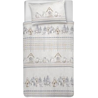 PENSIERI DELICATI Komplet pościeli pojedynczej pościeli, 100% bawełna, komplet pościeli 155 x 200 cm i 1 poszewka na poduszkę 52 x 82 cm, wyprodukowano we Włoszech, poszwa na kołdrę można prać w PENSIERI DELICATI Komplet pościeli pojedynczej pościeli, 100% bawełna, komplet pościeli 155 x 200 cm i 1 poszewka na poduszkę 52 x 82 cm, wyprodukowano we Włoszech, poszwa na kołdrę można prać w