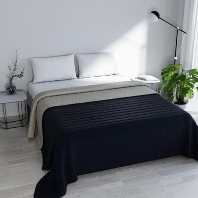 Italian Bed Linen MB HOME ITALY Elegant" letnia kołdra, ciemnoniebieski/jasnoszary, 260 x 270 cm Italian Bed Linen MB HOME ITALY Elegant" letnia kołdra, ciemnoniebieski/jasnoszary, 260 x 270 cm