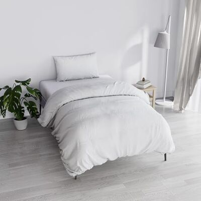 Italian Bed Linen Poszewka na kołdrę Natural Color Doubleface, jasnoszara/kremowa, pojedyncza Italian Bed Linen Poszewka na kołdrę Natural Color Doubleface, jasnoszara/kremowa, pojedyncza