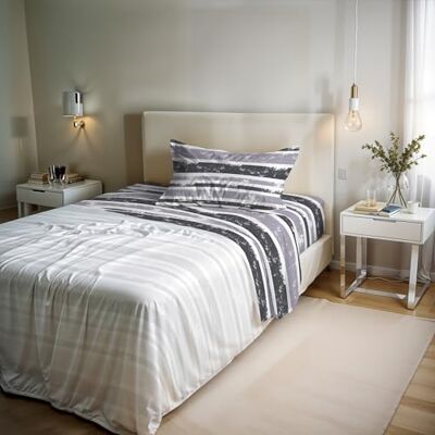 Italian Bed Linen Zestaw pościeli na łóżko pojedyncze z bawełny River, wykonany we Włoszech komplet pościeli, prześcieradło z gumką, prześcieradło wierzchnie 90 x 200 cm i poszewka na poduszkę z wewnętrzną naszywką Italian Bed Linen Zestaw pościeli na łóżko pojedyncze z bawełny River, wykonany we Włoszech komplet pościeli, prześcieradło z gumką, prześcieradło wierzchnie 90 x 200 cm i poszewka na poduszkę z wewnętrzną naszywką
