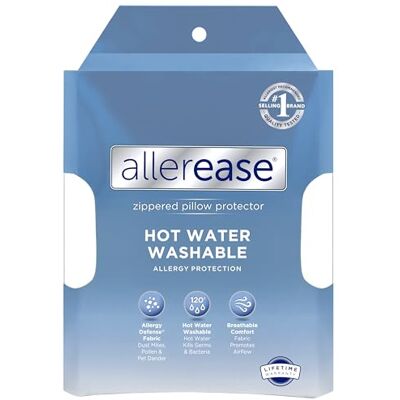 AllerEase Aller-Ease Zmywalna poduszka do mycia ciepłą wodą, 2 sztuki, biała 2 szt AllerEase Aller-Ease Zmywalna poduszka do mycia ciepłą wodą, 2 sztuki, biała 2 szt