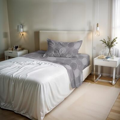 Italian Bed Linen Zestaw pościeli na łóżko pojedyncze z bawełny River, wyprodukowano we Włoszech komplet pościeli, prześcieradło pod spodem z narożnikami, prześcieradło wierzchnie 90 x 200 cm i poszewka na poduszkę z Italian Bed Linen Zestaw pościeli na łóżko pojedyncze z bawełny River, wyprodukowano we Włoszech komplet pościeli, prześcieradło pod spodem z narożnikami, prześcieradło wierzchnie 90 x 200 cm i poszewka na poduszkę z