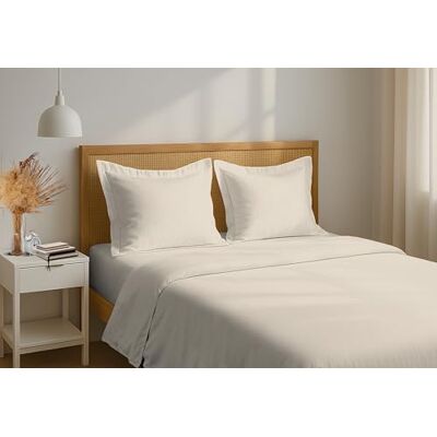 HOME LINGE PASSION Prześcieradło płaskie ze 100% bawełny perkalowej 240 x 300 cm beżowe oddychające prześcieradło, miękkie i wytrzymałe HOME LINGE PASSION Prześcieradło płaskie ze 100% bawełny perkalowej 240 x 300 cm beżowe oddychające prześcieradło, miękkie i wytrzymałe