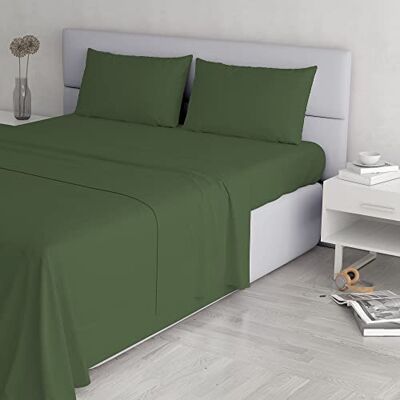 Italian Bed Linen Elegancki komplet pościeli, ciemnozielony, podwójne Italian Bed Linen Elegancki komplet pościeli, ciemnozielony, podwójne