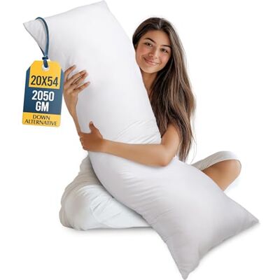 Utopia Bedding Poduszka na całe ciało dla dorosłych, długa poduszka do spania, idealna dla osób śpiących na boku (biała, 50 x 137 cm) Utopia Bedding Poduszka na całe ciało dla dorosłych, długa poduszka do spania, idealna dla osób śpiących na boku (biała, 50 x 137 cm)