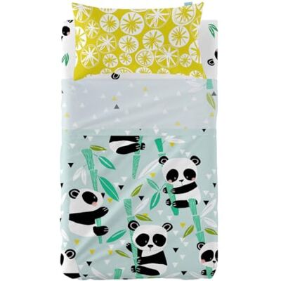 happyfriday Moshi Moshi Panda Garden Blue Blue Pościel Łóżeczko dziecięce 2 sztuki happyfriday Moshi Moshi Panda Garden Blue Blue Pościel Łóżeczko dziecięce 2 sztuki