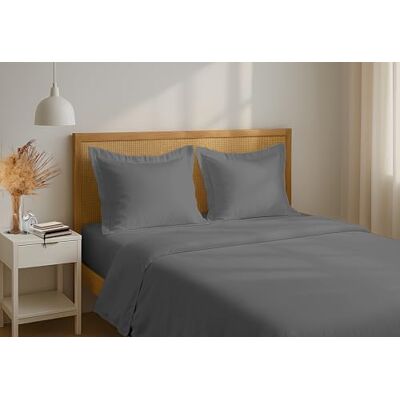 HOME LINGE PASSION Prześcieradło płaskie w 100% z bawełny perkalowej 180 x 290 cm – oddychające prześcieradło, miękkie i wytrzymałe – HOME LINGE PASSION Prześcieradło płaskie w 100% z bawełny perkalowej 180 x 290 cm – oddychające prześcieradło, miękkie i wytrzymałe –