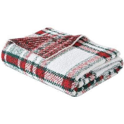 Nautica Koc narzutowy, luksusowo miękka pościel z dzianiny szenilowej, wystrój domu w kratę, certyfikat Öko-Tex (Emmet Plaid Red, 50 x 70) Nautica Koc narzutowy, luksusowo miękka pościel z dzianiny szenilowej, wystrój domu w kratę, certyfikat Öko-Tex (Emmet Plaid Red, 50 x 70)