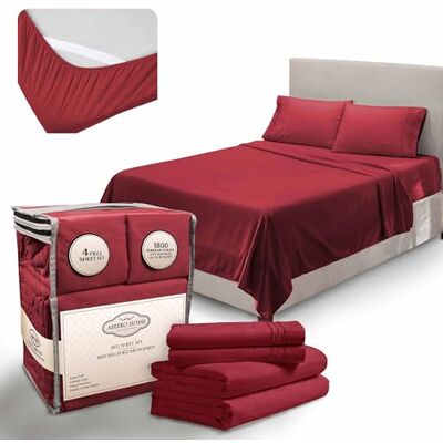 Abeero Home Zestaw pościeli premium w rozmiarze king size, luksusowa pościel hotelowa, chłodzące prześcieradła z elastycznymi narożnymi paskami, materac kieszonkowy o głębokości do 38 cm, miękkie Abeero Home Zestaw pościeli premium w rozmiarze king size, luksusowa pościel hotelowa, chłodzące prześcieradła z elastycznymi narożnymi paskami, materac kieszonkowy o głębokości do 38 cm, miękkie