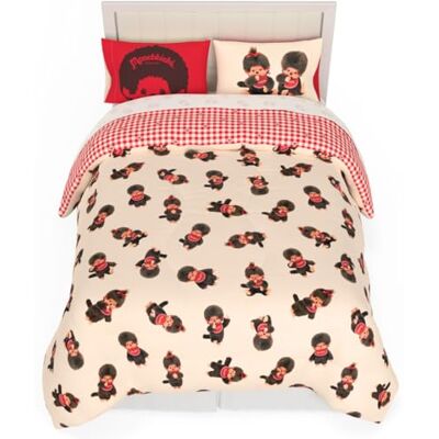 Franco Monchhichi Bedding 7-częściowy komplet pościeli, miękka, przytulna, dwustronna kołdra i zestaw pościeli z poszewką na łóżko (oficjalnie licencjonowany produkt) od Franco Monchhichi Bedding 7-częściowy komplet pościeli, miękka, przytulna, dwustronna kołdra i zestaw pościeli z poszewką na łóżko (oficjalnie licencjonowany produkt) od