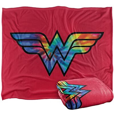 LOGOVISION WONDER WOMAN LOGO Silky Touch super miękki koc narzuta, 152 x 127 cm LOGOVISION WONDER WOMAN LOGO Silky Touch super miękki koc narzuta, 152 x 127 cm