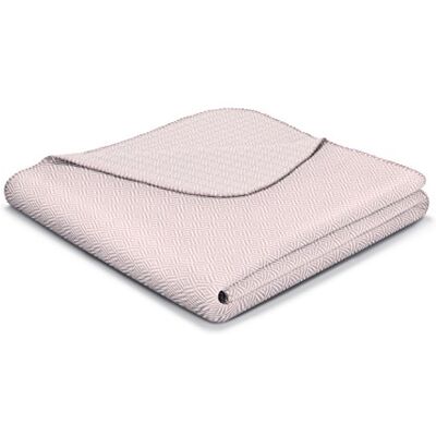 biederlack Narzuta z mieszanki bawełny, dwukolorowa, Lotus Soft Pink biederlack Narzuta z mieszanki bawełny, dwukolorowa, Lotus Soft Pink