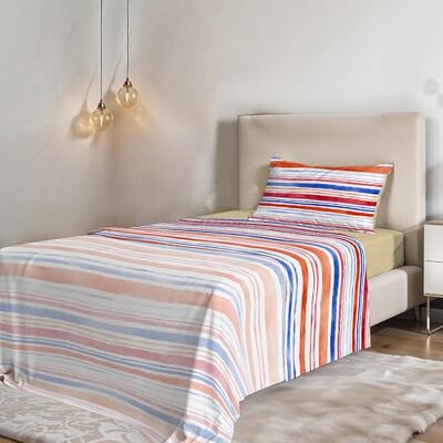 Italian Bed Linen Sogni e Capricci Fantasy zestaw pościeli z mikrofibry z nadrukiem, strisce, małe podwójne Italian Bed Linen Sogni e Capricci Fantasy zestaw pościeli z mikrofibry z nadrukiem, strisce, małe podwójne