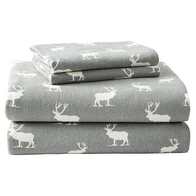 Bauer pościel flanelowa Hütte King szara Bauer pościel flanelowa Hütte King szara