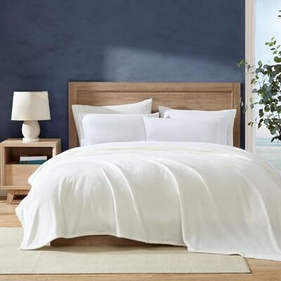 Nautica King Blanket, Soft Plush Fleece Bedding, Ideal for Bed or Couch, Oeko-Tex Certified (Solid White) Nautica King Blanket, Soft Plush Fleece Bedding, Ideal for Bed or Couch, Oeko-Tex Certified (Solid White)